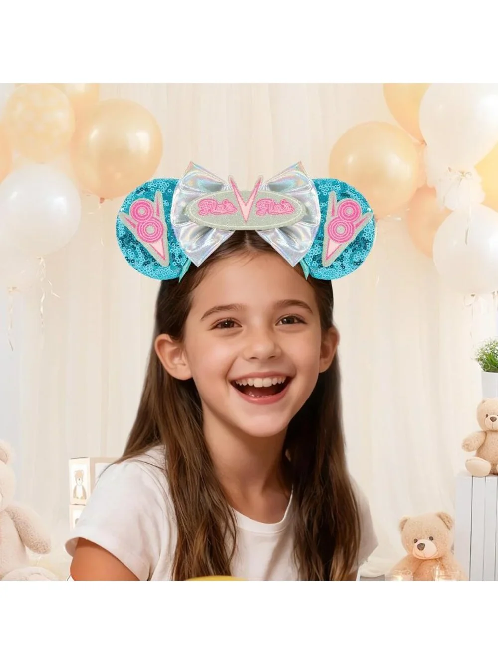 Women Light blue Cartoon Mickey Mouse Costume Headband For Cosplay